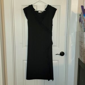 Back dress w/lace trim